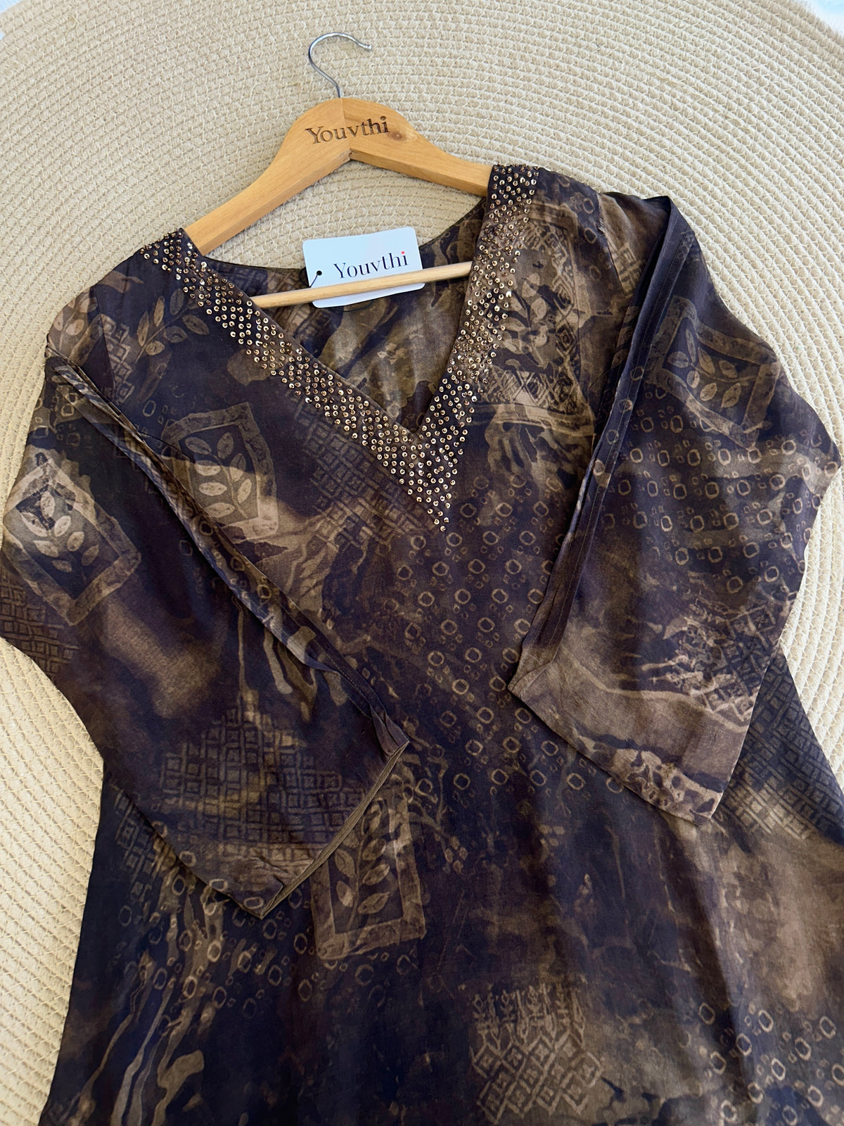 Crepe Kurti Suit