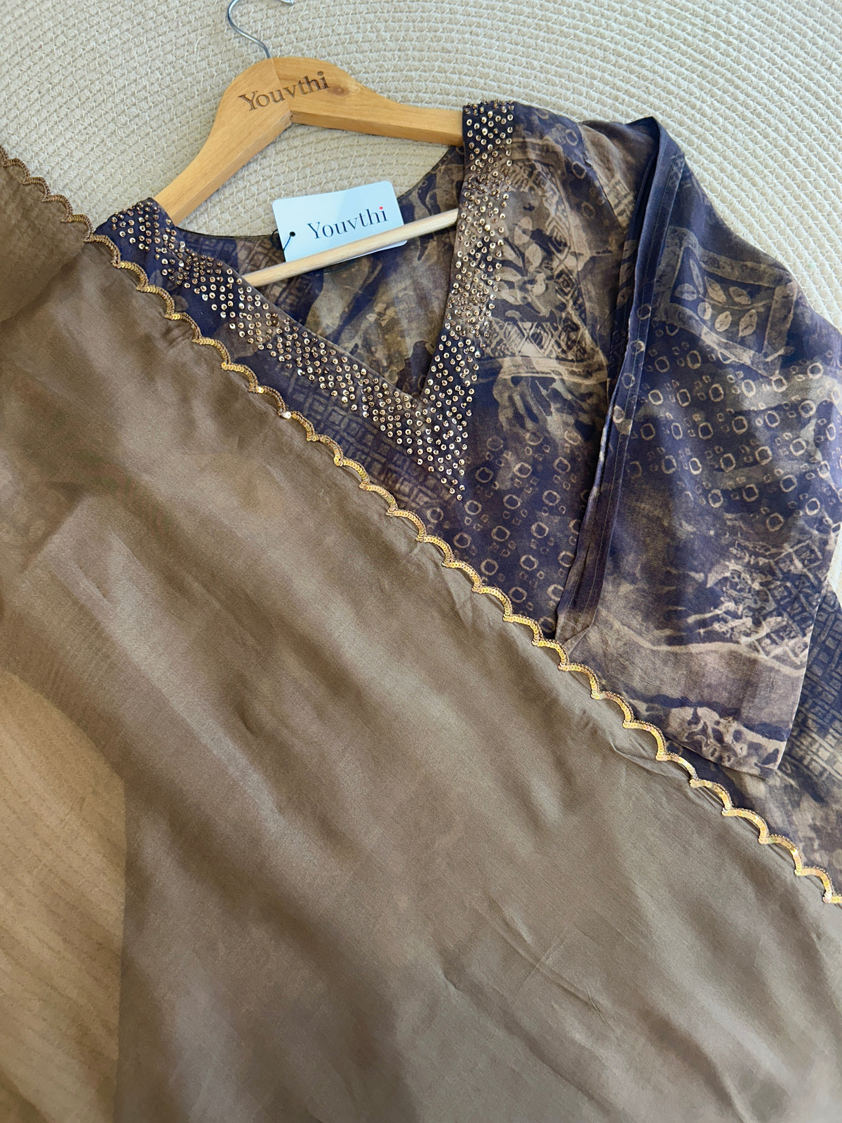 Crepe Kurti Suit