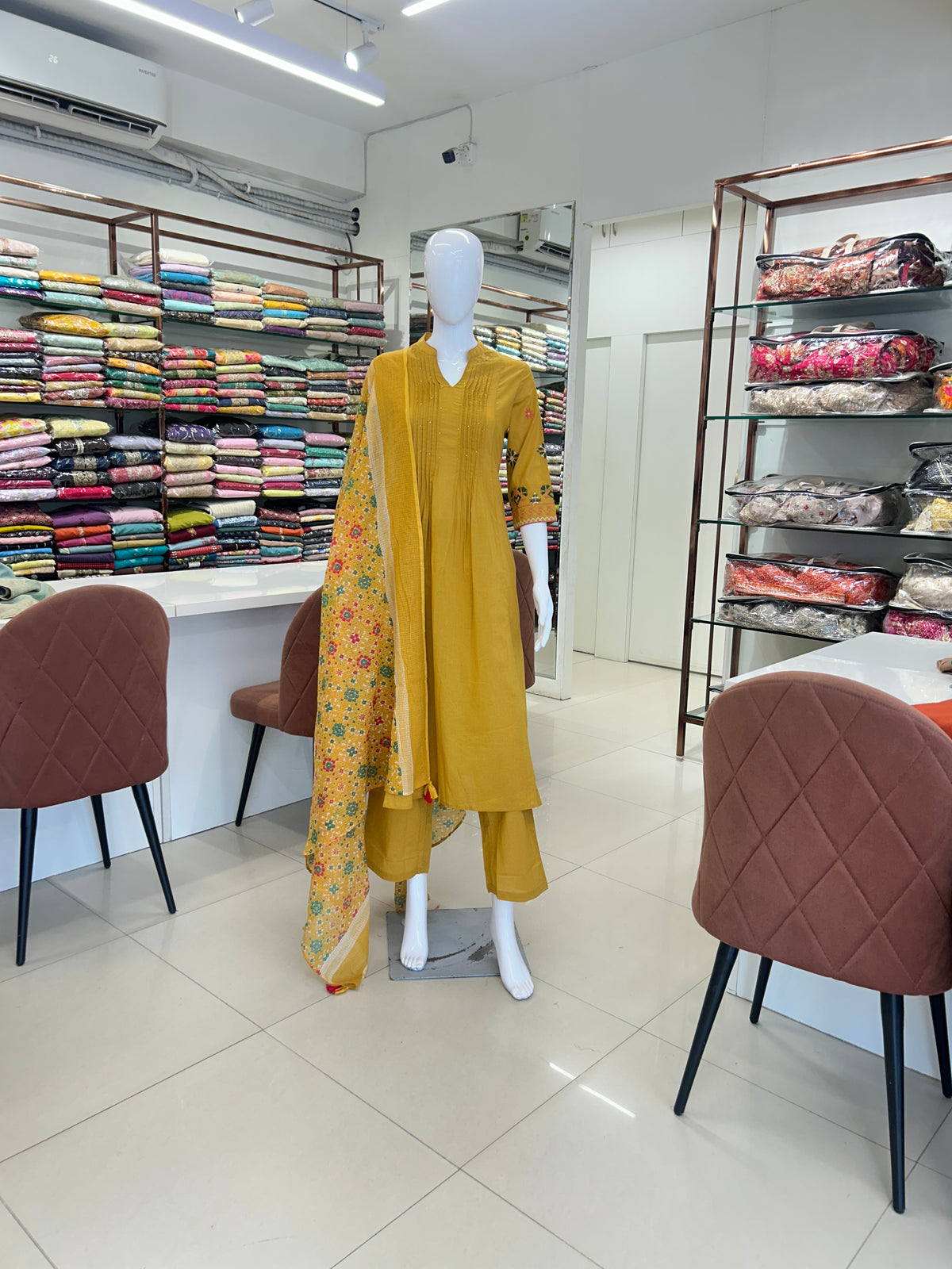 Yellow Cotton Aline Set