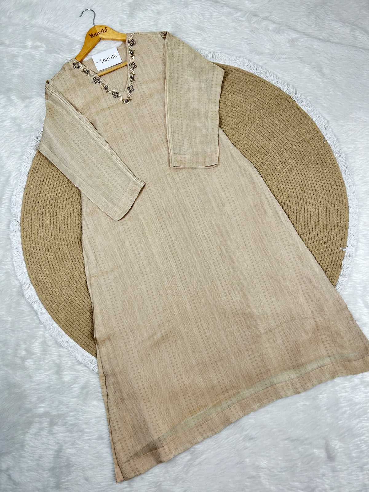 Ivory Silk Aline Suit