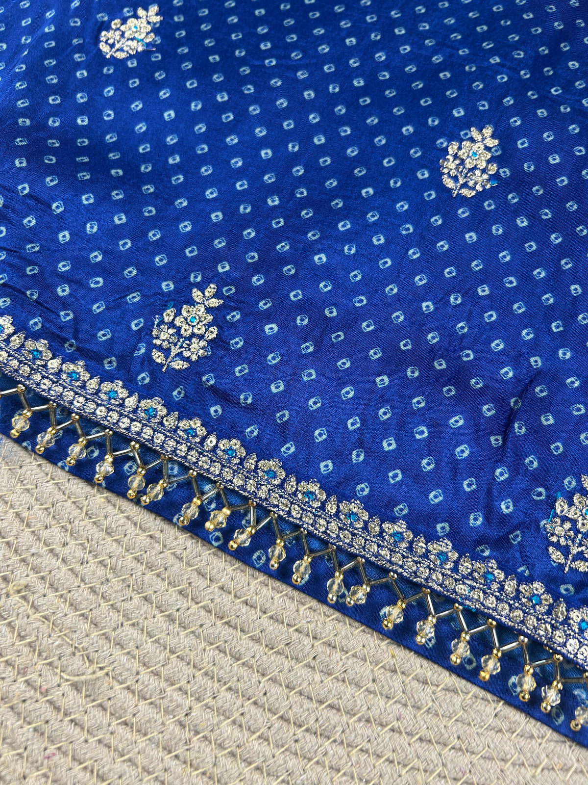 Blue Bandhini Printed Kurti Suit