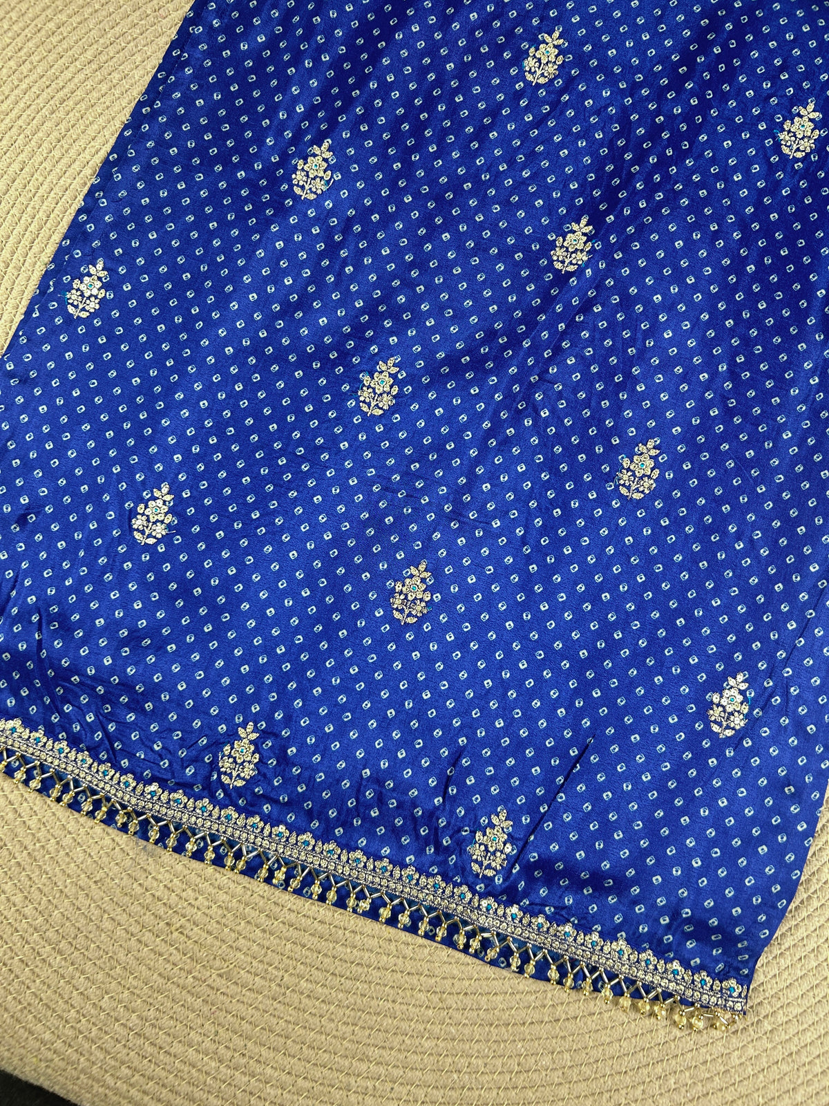 Blue Bandhini Printed Kurti Suit