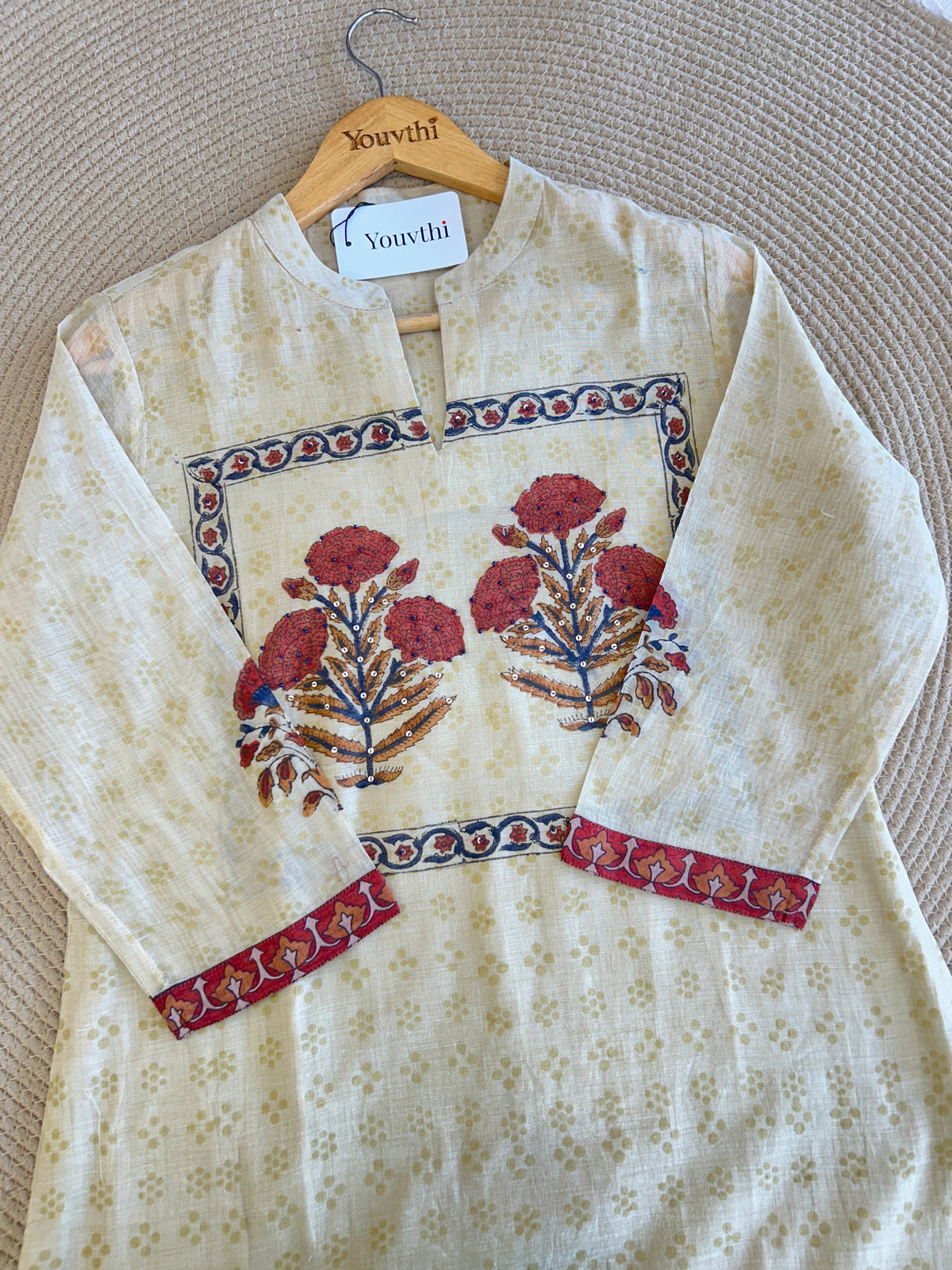 Chanderi Kurti Set