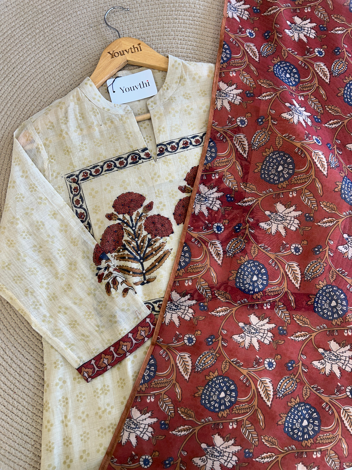 Chanderi Kurti Set