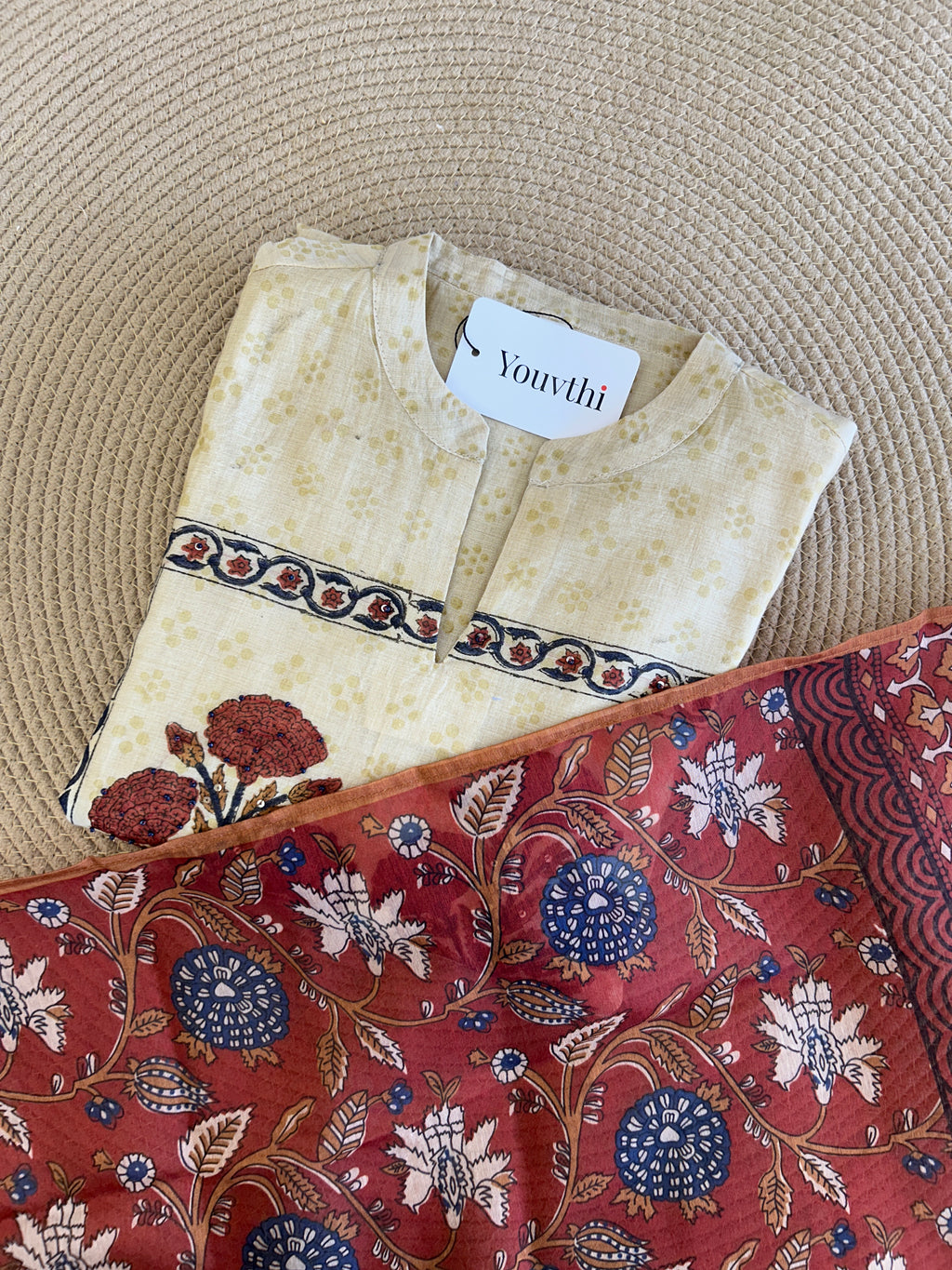 Chanderi Kurti Set