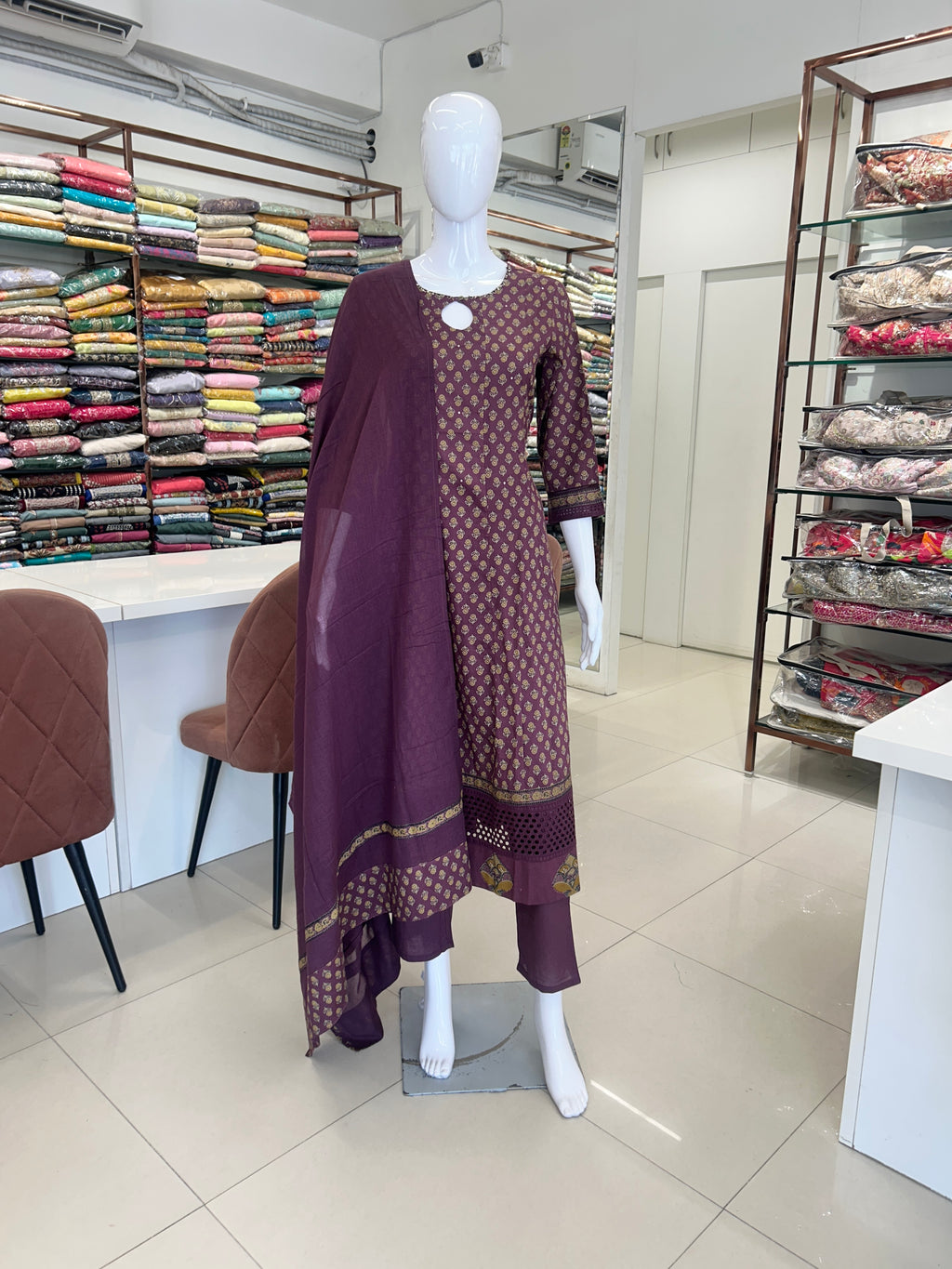 Mulberry Purple Kali Anarkali Suit