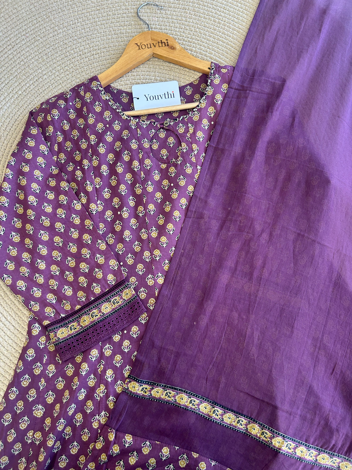 Mulberry Purple Kali Anarkali Suit