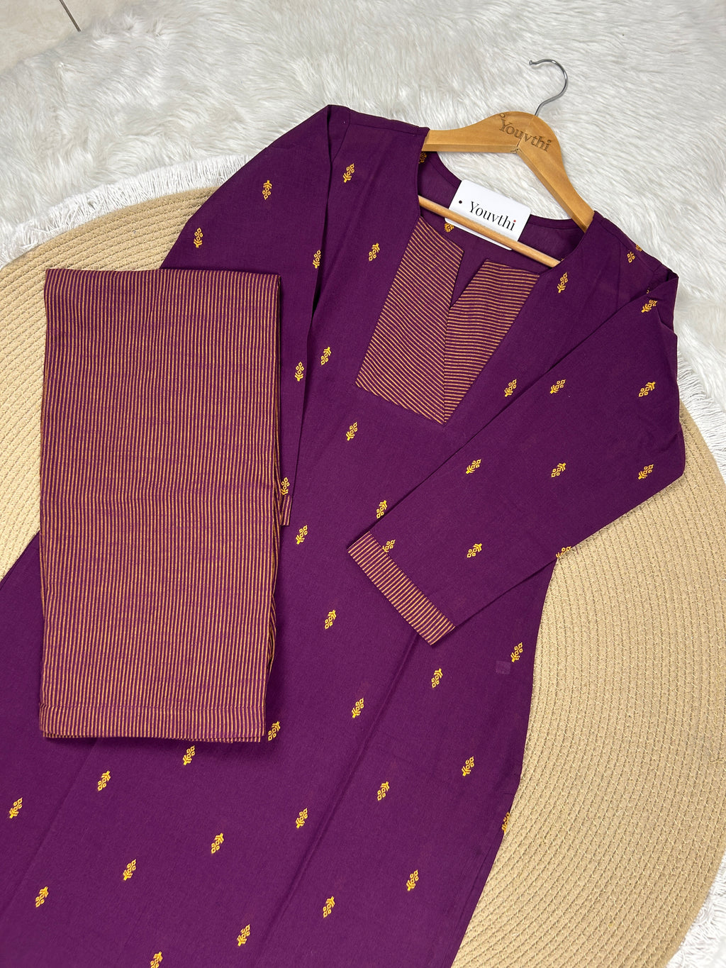 Cotton Straight Cut Kurti Set