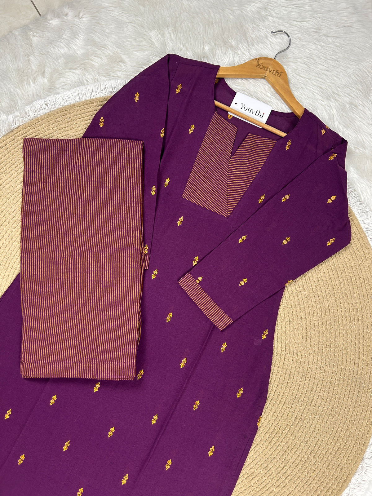 Cotton Straight Cut Kurti Set