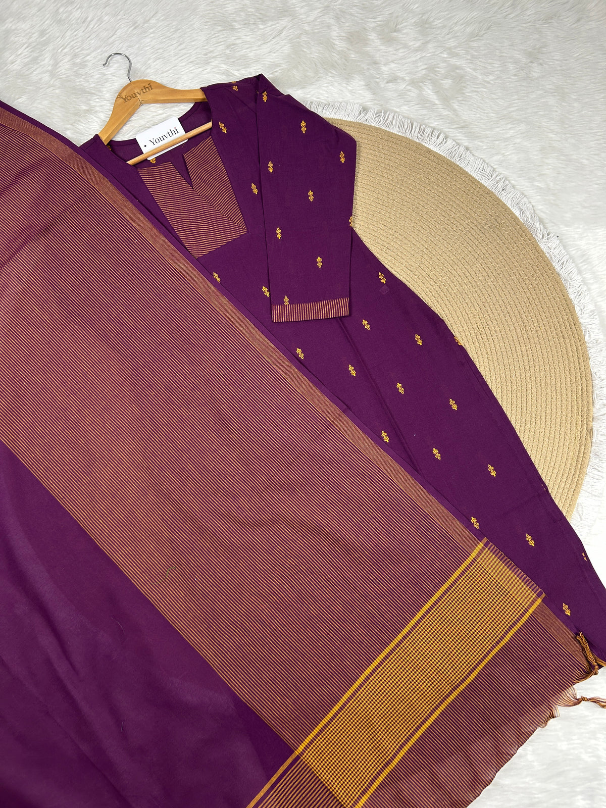 Cotton Straight Cut Kurti Set