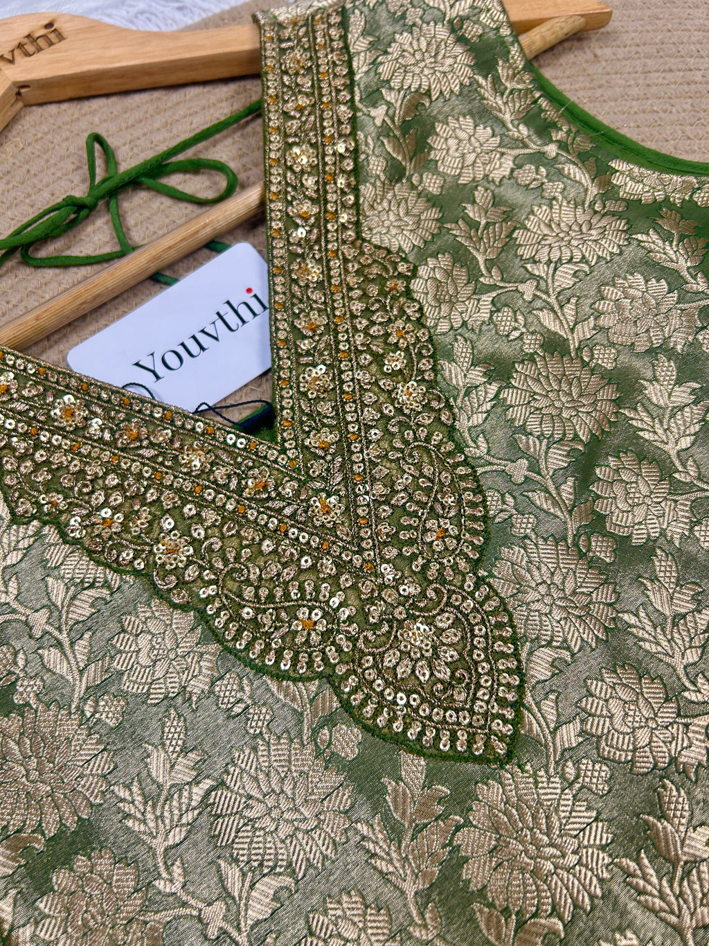 Green Banarasi Sharara Suit