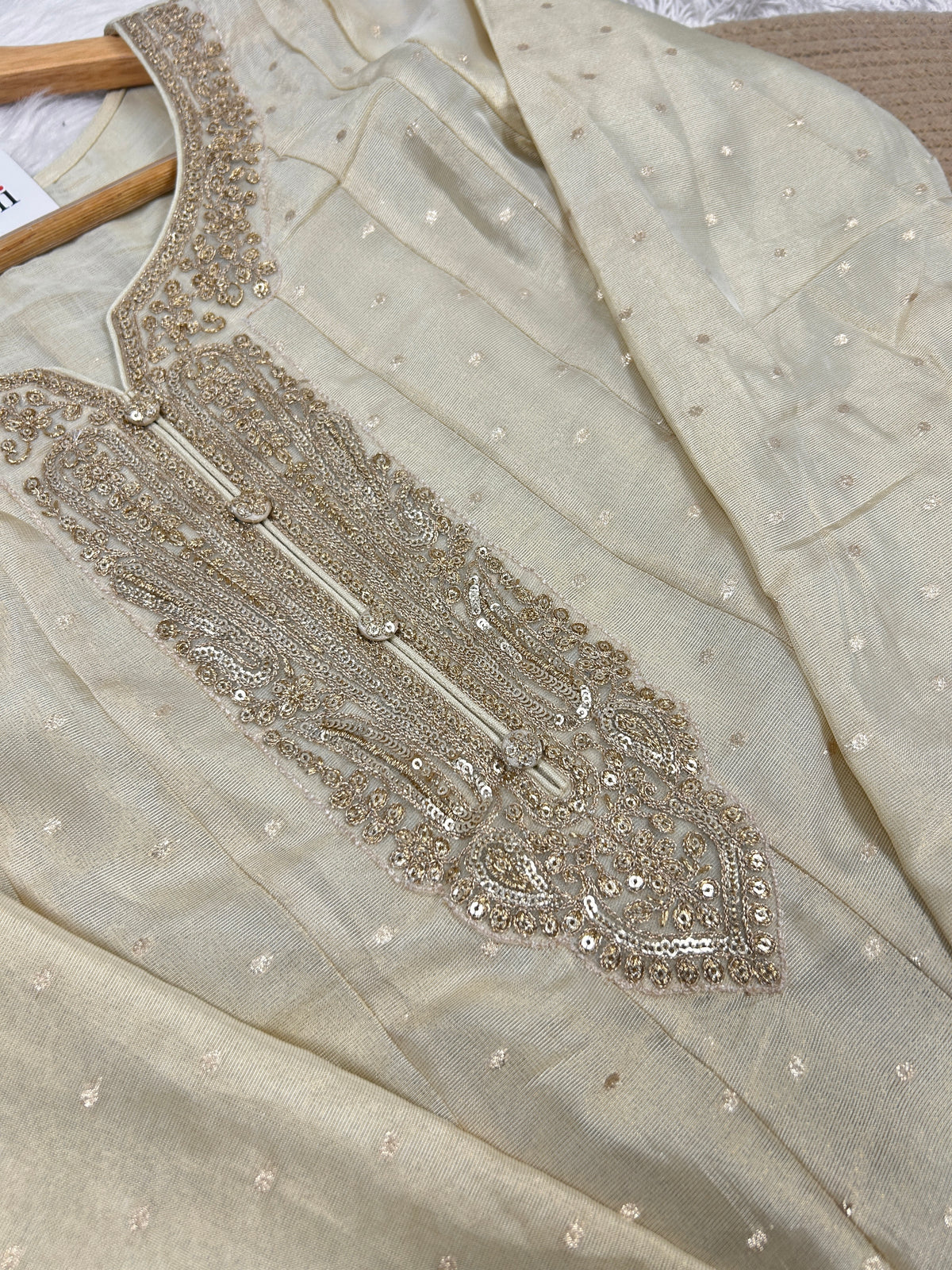 Ivory Kali Anarkali Suit