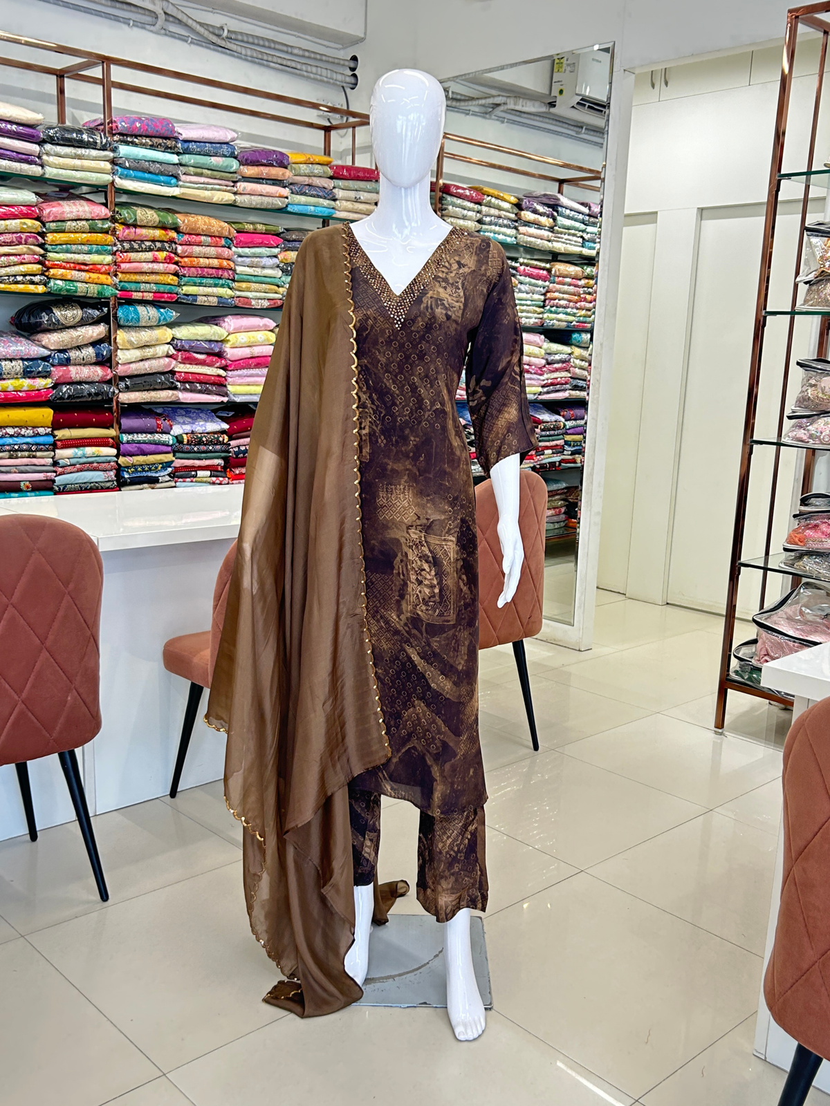 Crepe Kurti Suit